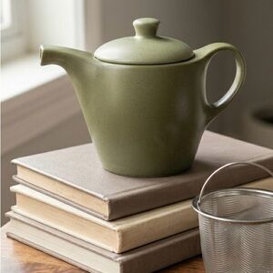 FORLIFE Green Ceramic Teapot with Infuser